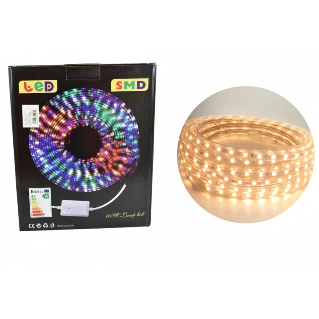 Luz LED de Navidad cálida 10 m
