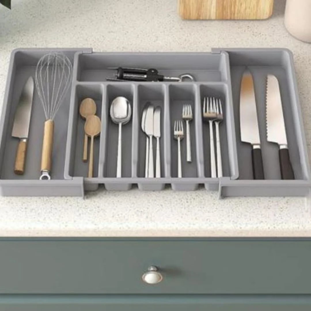 Cubiertera plástica extensible gris 57 × 38 × 5 cm