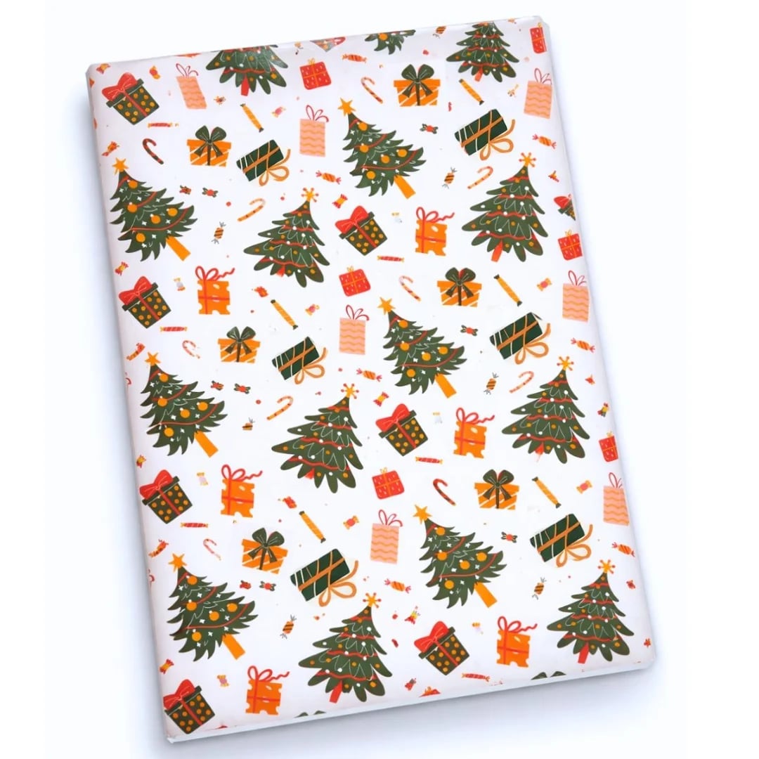 Papel de regalo navideño 20 unidades blanco
