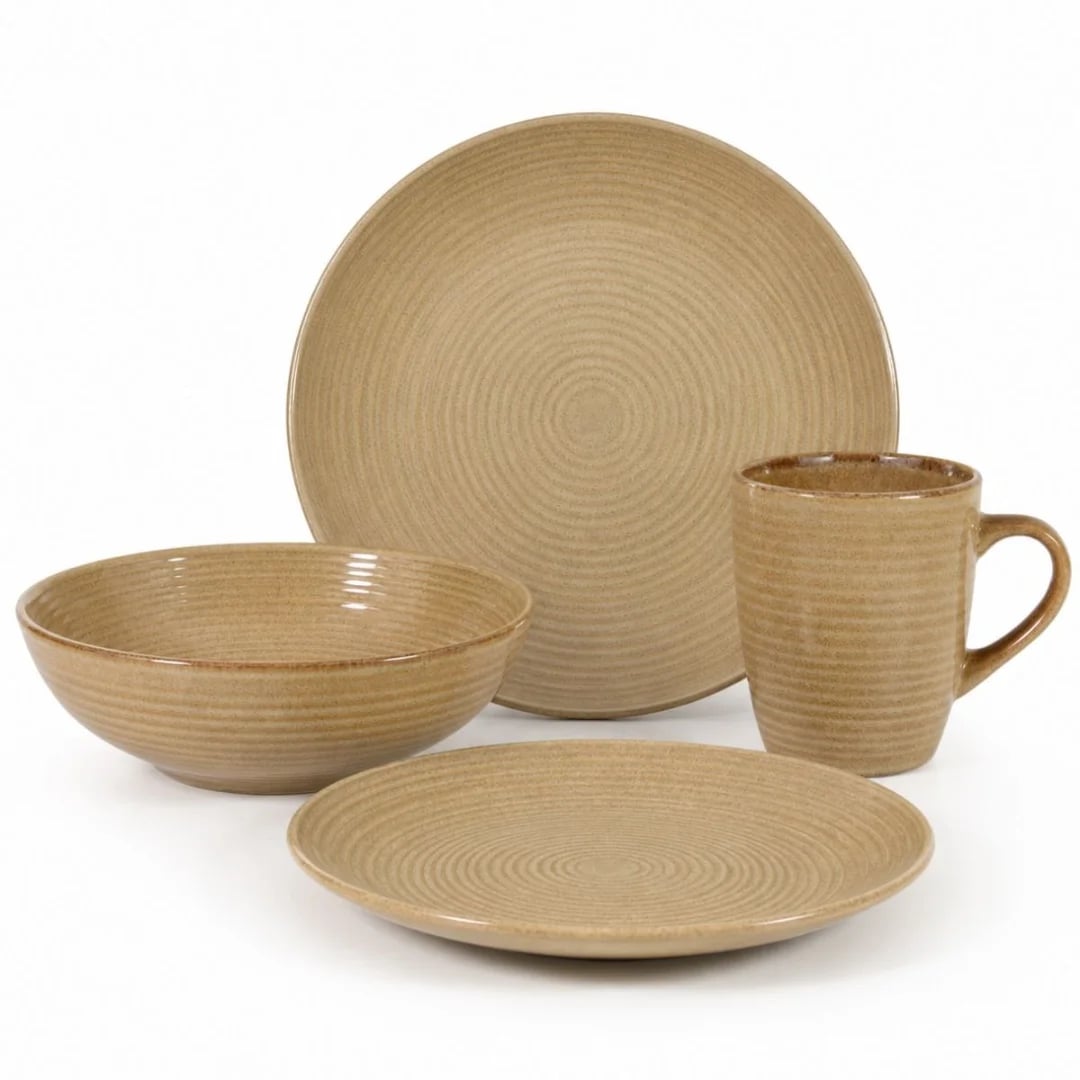 Set de vajilla 16 piezas beige