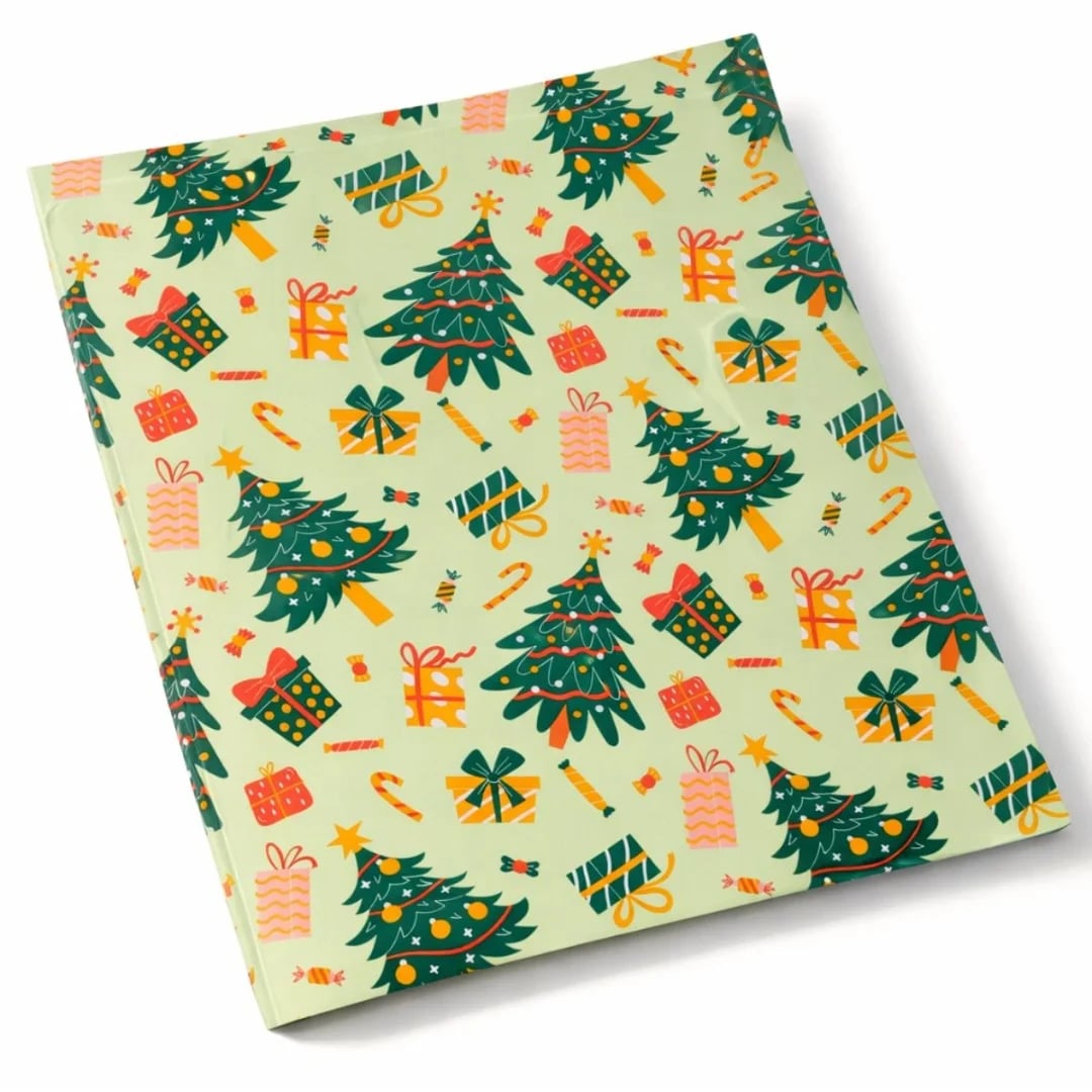 Papel de regalo navideño 20 unidades verde