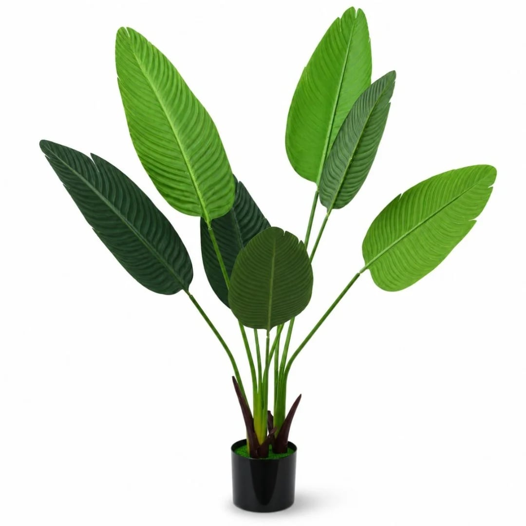 Planta artificial Strelitzia de 1,10 m con maceta
