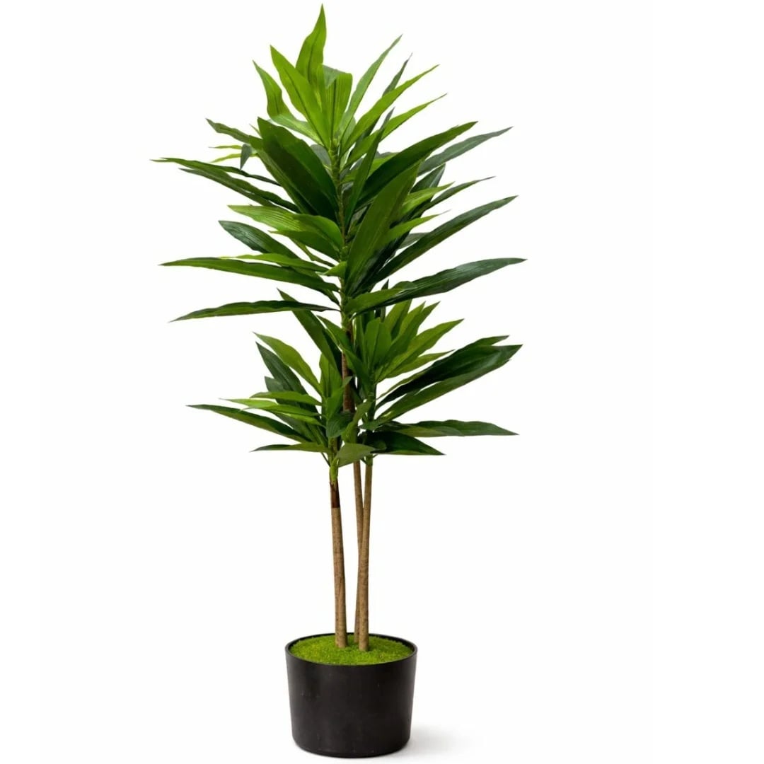 Planta artificial drácena de 1,40 m con maceta