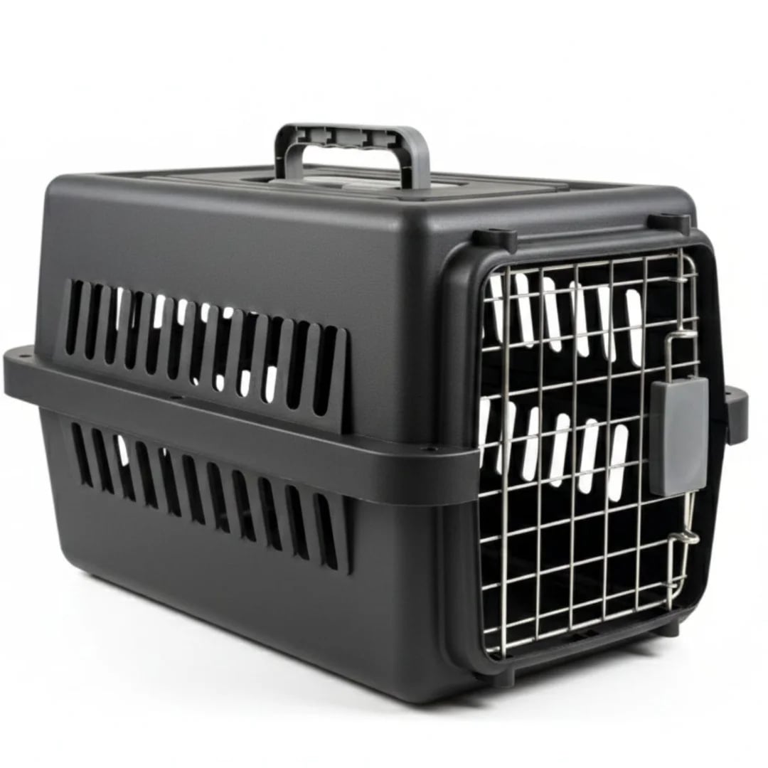 Transportadora para mascotas negra 48 × 30 × 30 cm
