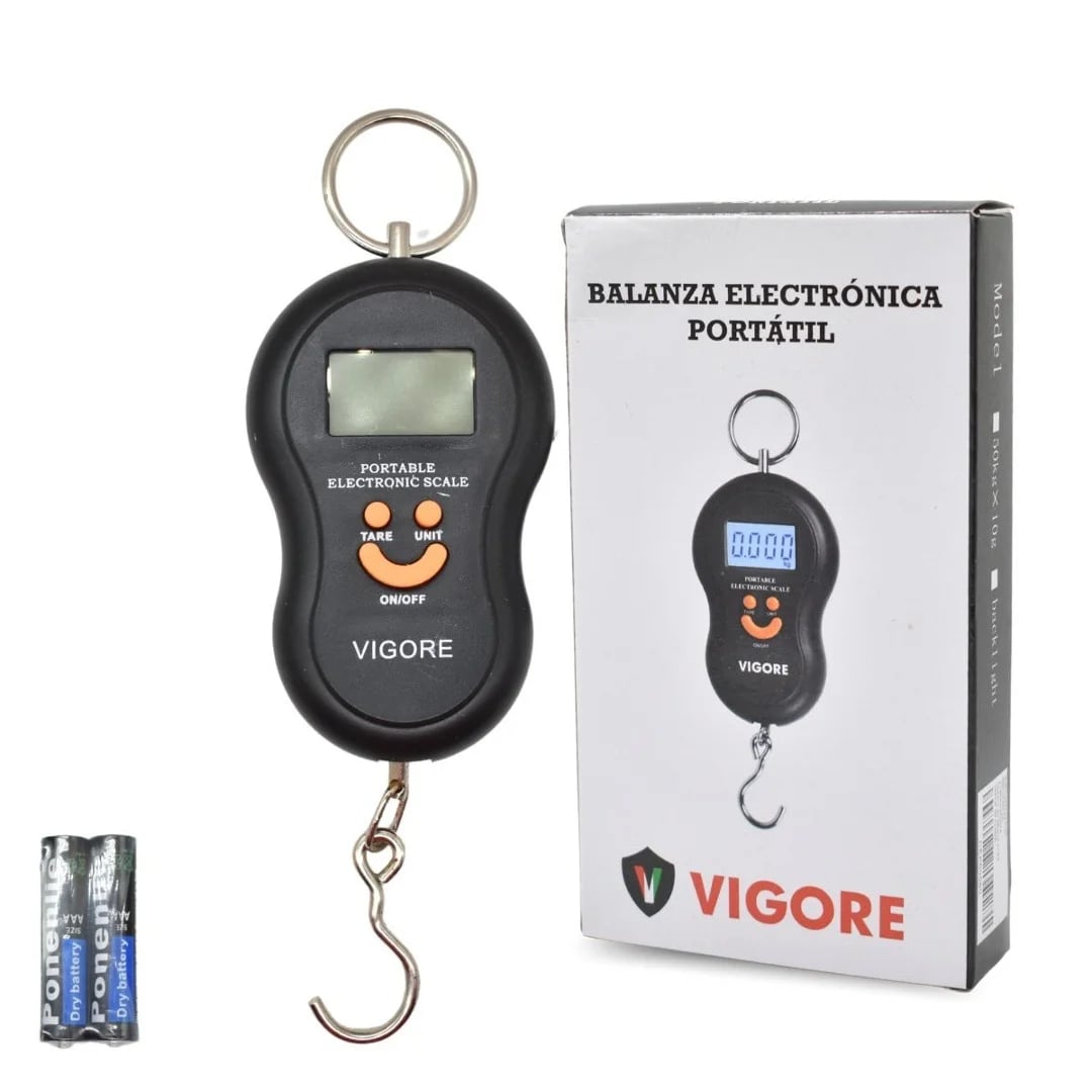 Balanza digital portátil Vigore para equipaje hasta 50 kg