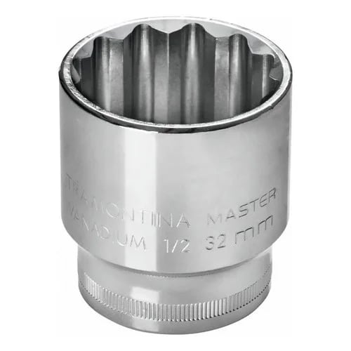Tubo estriado de acero cromo vanadio Tramontina Master 13 mm encastre 1/2 pulgada