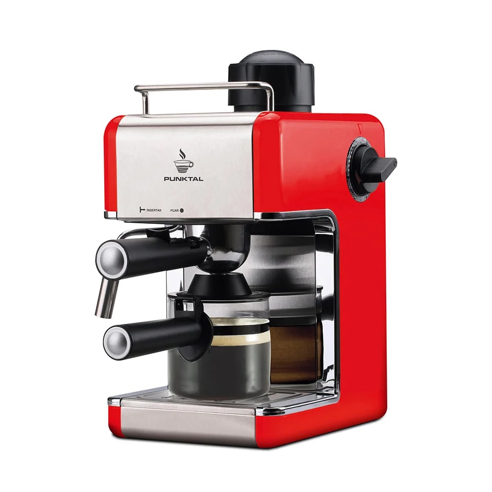 Cafetera Punktal Pk-c103 Caf Automa 800w 220v 4 Tazas Roja