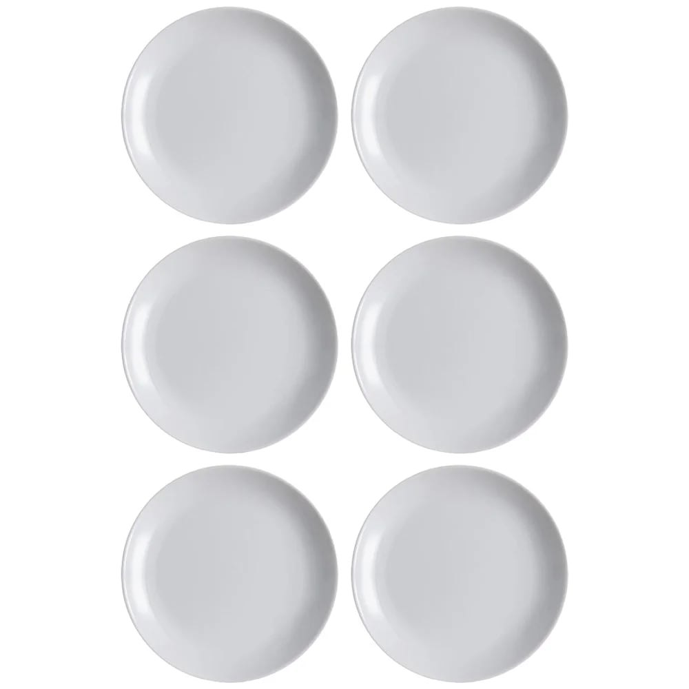 Plato Llano Vidrio 25 Cm Luminarc Granit Diwali X6 Unid