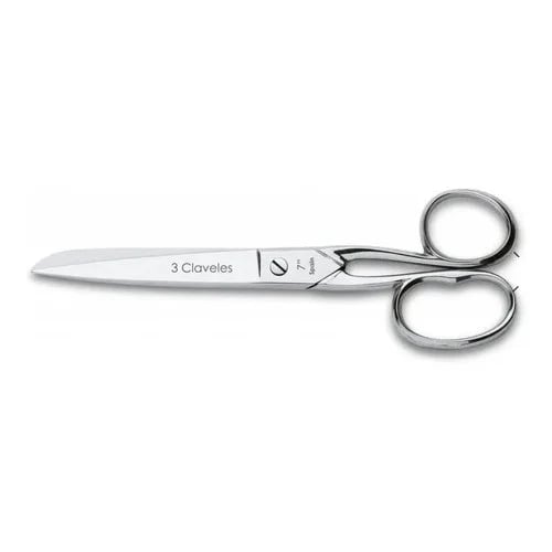 Tijera De Modista 3 Claveles 8" 20 Cm Forjada España Niquelada