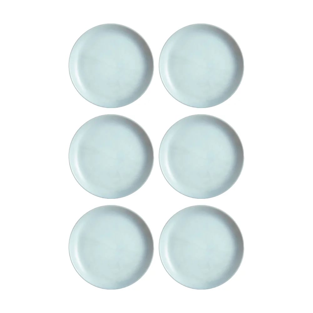 Plato De Postre Vidrio 19 Cm Luminarc Granit Diwali X6 Unid