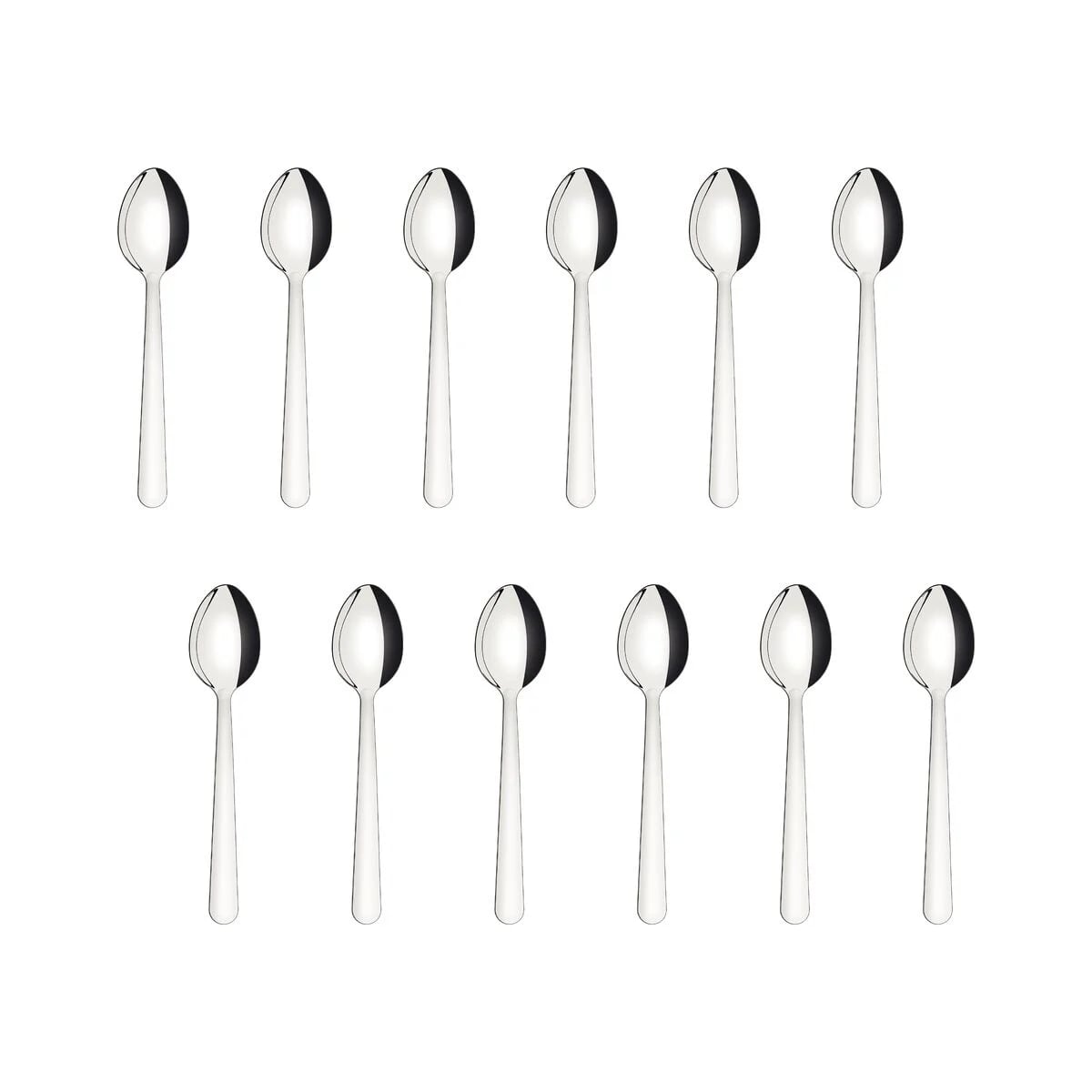Cucharas de café Tramontina Malibu de acero inoxidable pack de 12 unidades
