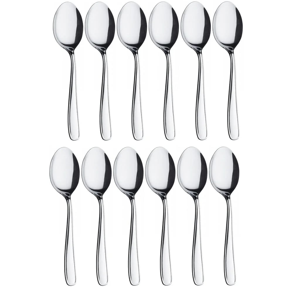 Cucharas de postre Tramontina Maresias de acero inoxidable pack de 12 unidades