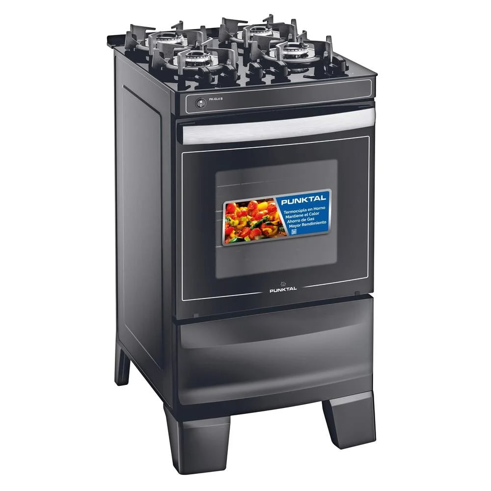 Cocina Punktal Agile Glass Pk-gl4 Multigas 4 Hornallas 220v