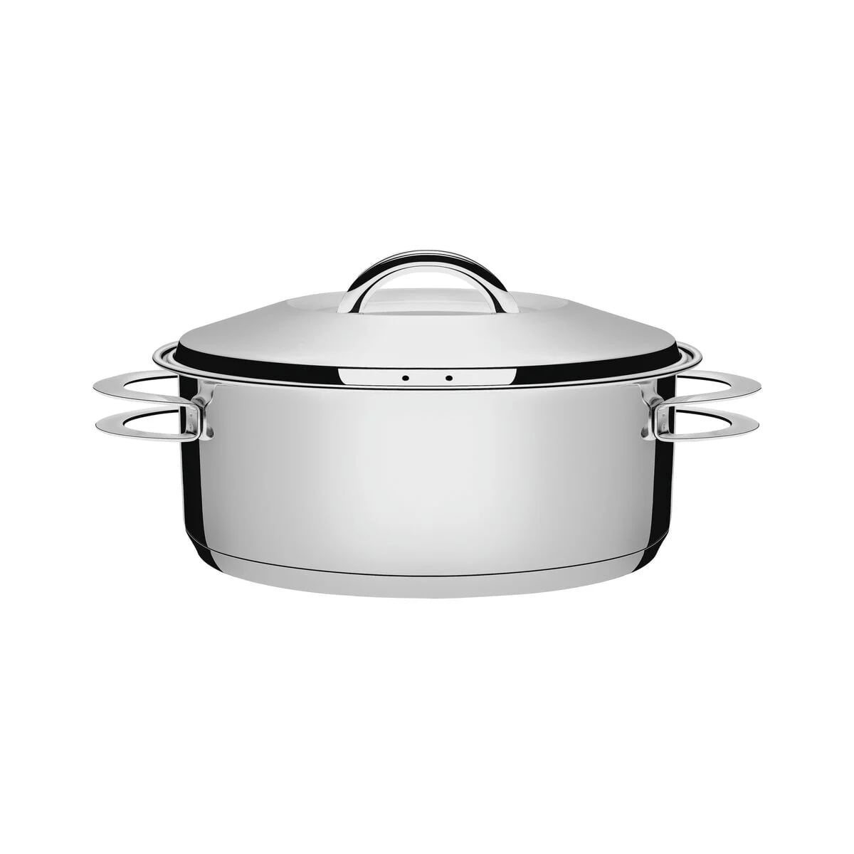 Cacerola Tramontina Solar de acero inoxidable con asas Triple Fondo 24 cm 4.7 L — Apta Inducción