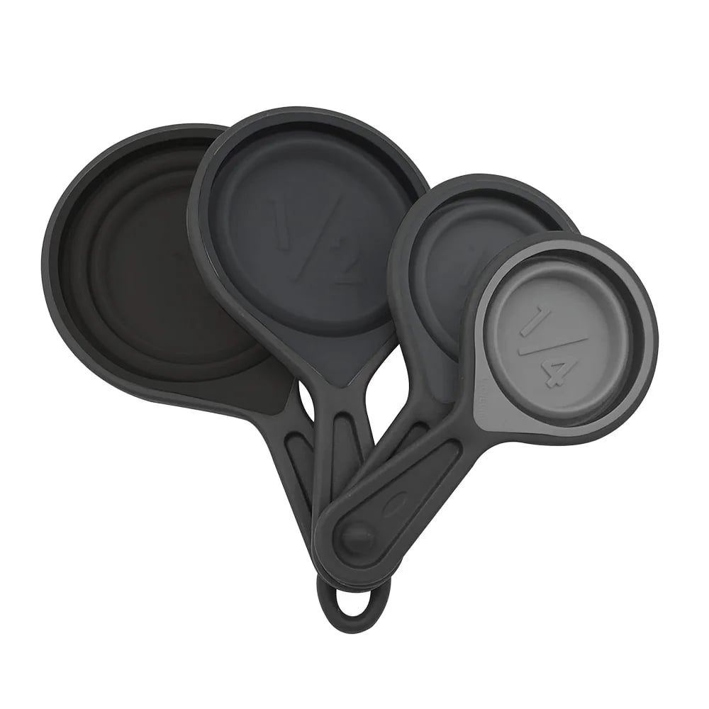 Taza Medidora Set X4 Unid Silicona Gris Bpa Free Selecta