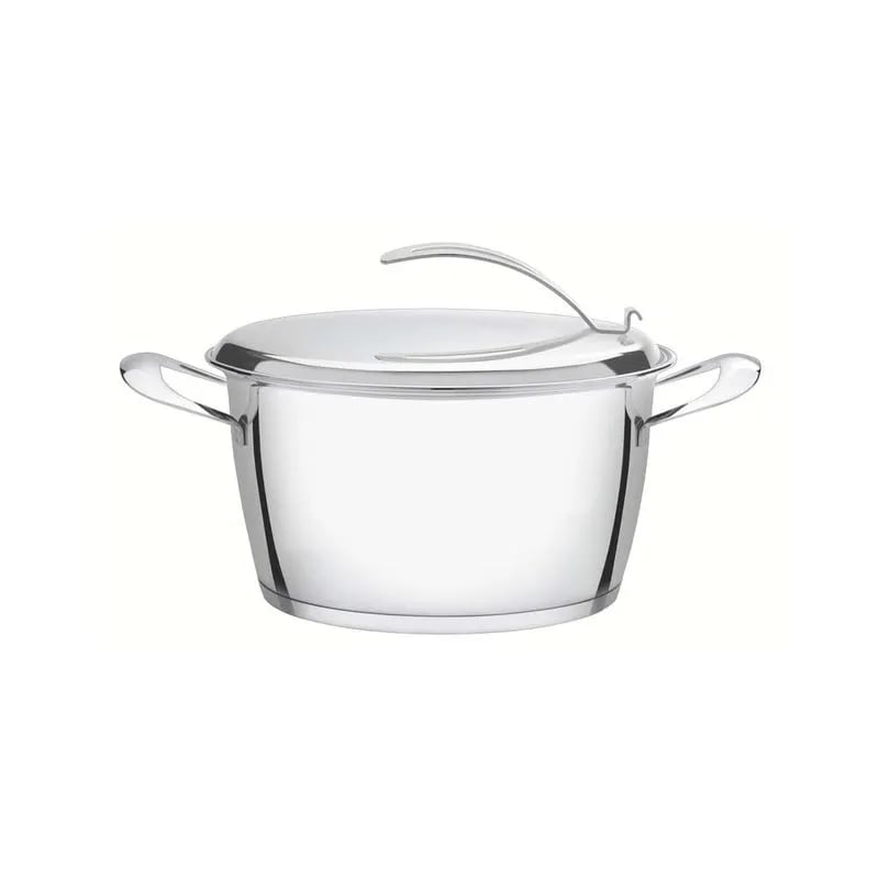 Olla Tramontina Ventura de acero inoxidable triple fondo para inducción 22 cm 4.2 L