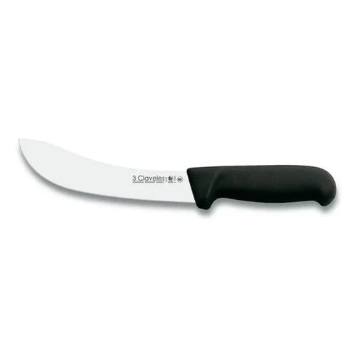 Cuchillo Despellejar 3 Claveles 18 Cm Acero Inoxidable Negro
