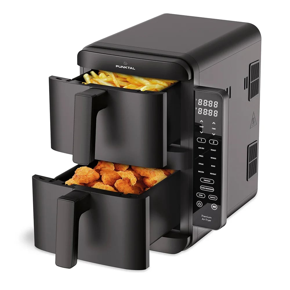 Freidora Sin Aceite Punktal Digital Doble Vertical PK-390 FD