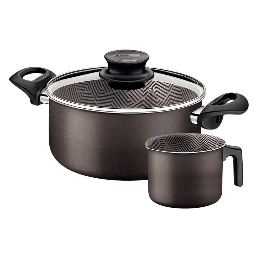 Cacerola Paris 4.9 L y hervidor 0.8 L Tramontina antiadherente 2 piezas