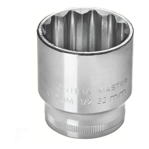 Tubo estriado de acero cromo vanadio Tramontina Master 30 mm encastre 1/2 pulgada