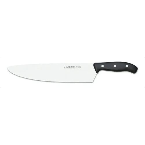 Cuchillo Cocinero 3 Claveles Domus 25 Cm Acero Inoxidable Negro