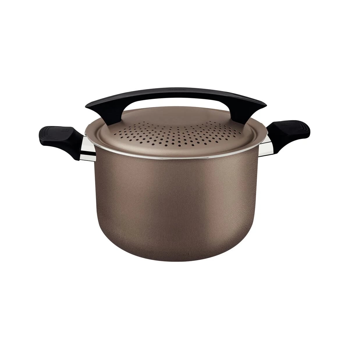 Olla para pasta con tapa escurridora Tramontina Milazzo antiadherente 22 cm 5.7 L almendra