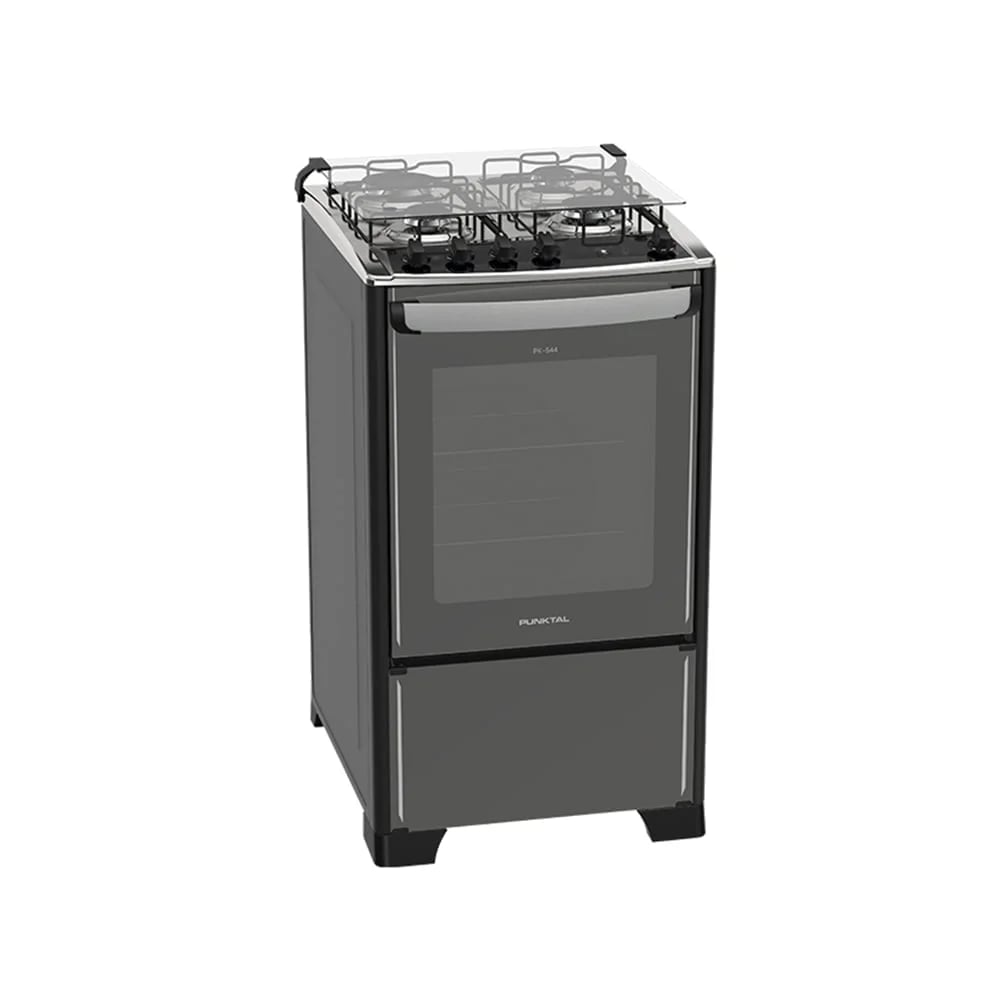 Cocina Punktal Pk-544 Supergas Negra 4 Hornallas Full Glass