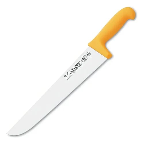 Cuchillo Carnicero Angosto 3 Claveles 30 Cm Acero Inoxidable