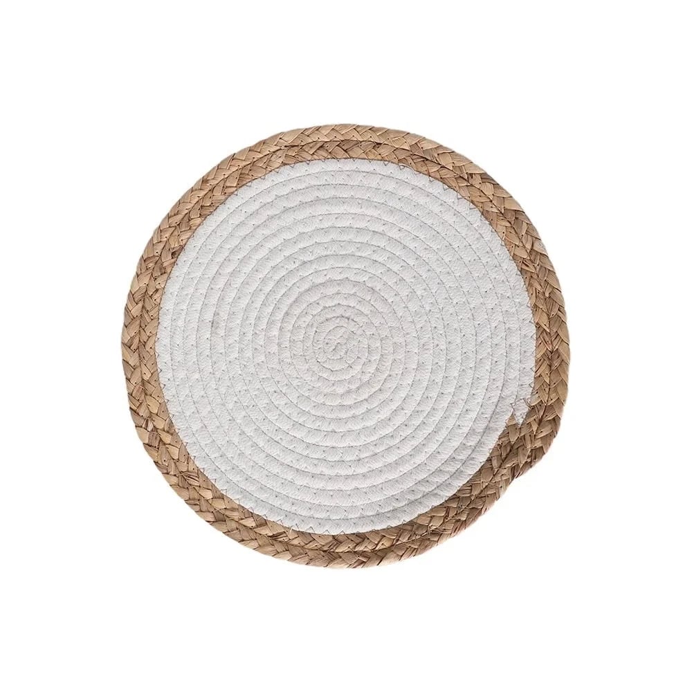 Individual Tejido Posa Plato 30 Cm Blanco/natural Selecta