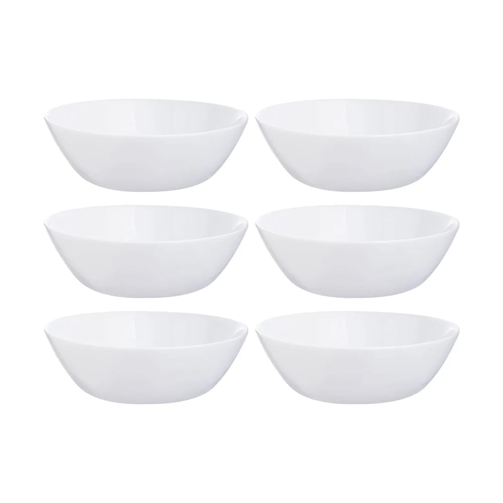 Bowl De Vidrio Blanco Luminarc Zelie 16 Cm X 5 Cm X6 Unid