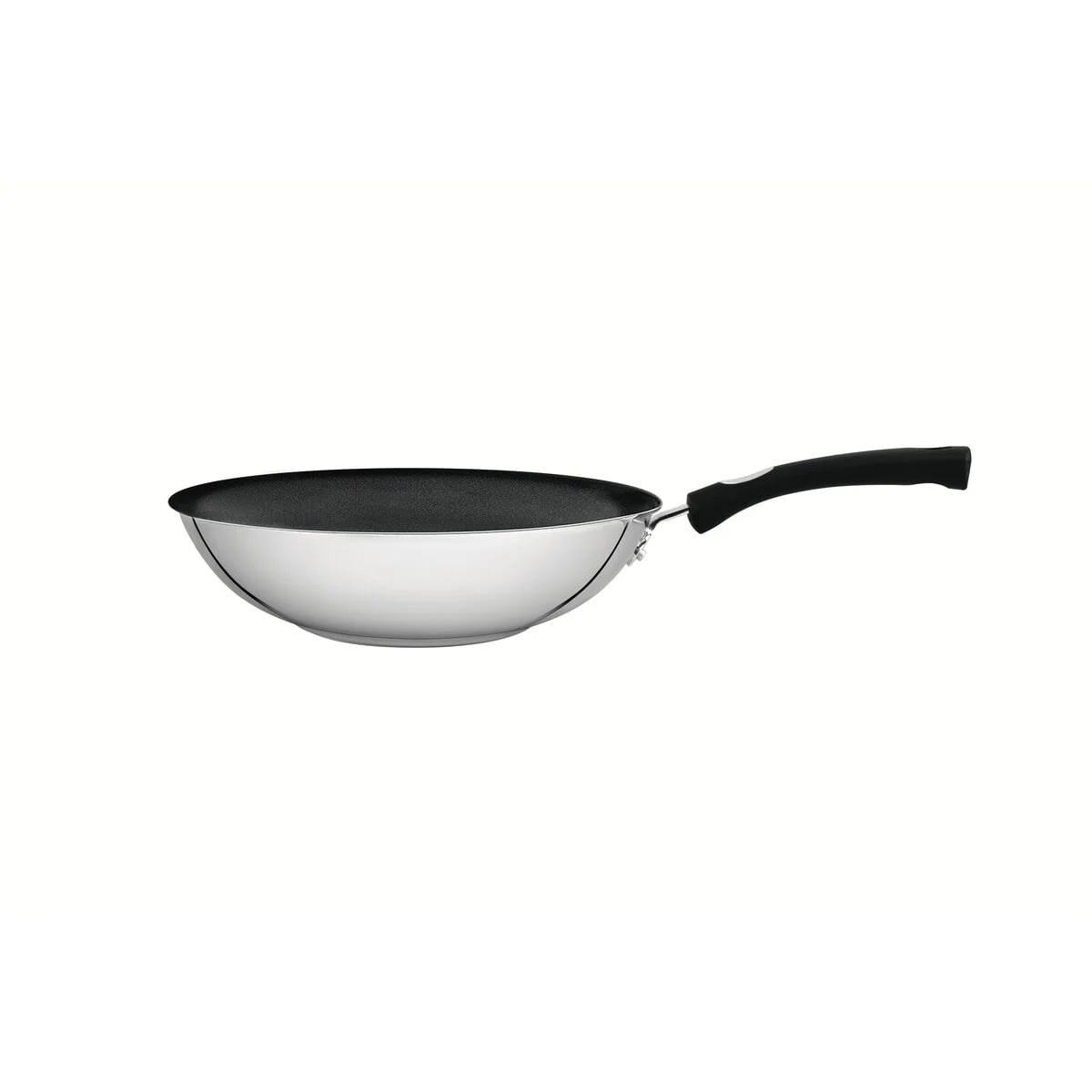 Wok antiadherente Tramontina Astro Silicone de acero inoxidable Triple Fondo 28 cm 3.3 L — Apto Inducción