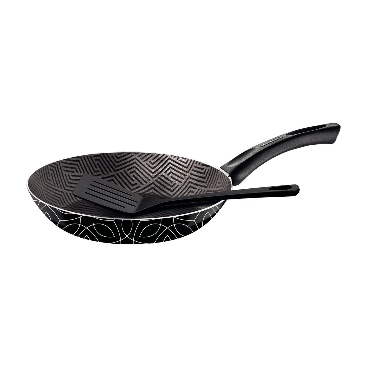 Sartén Tramontina Paris antiadherente 24 cm 1.2 L con espátula exterior siliconado color negro