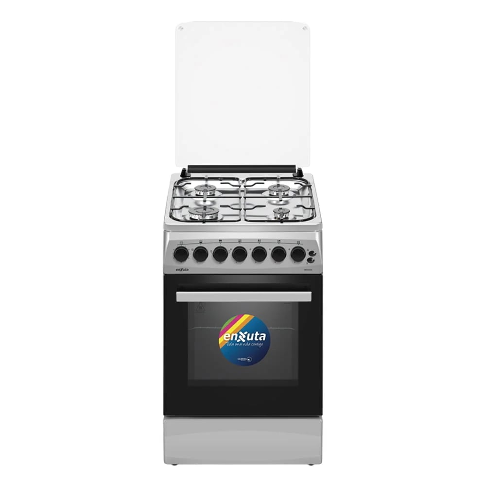 Cocina Combinada Enxuta 4 Hornallas Multigas Encendido Electronico