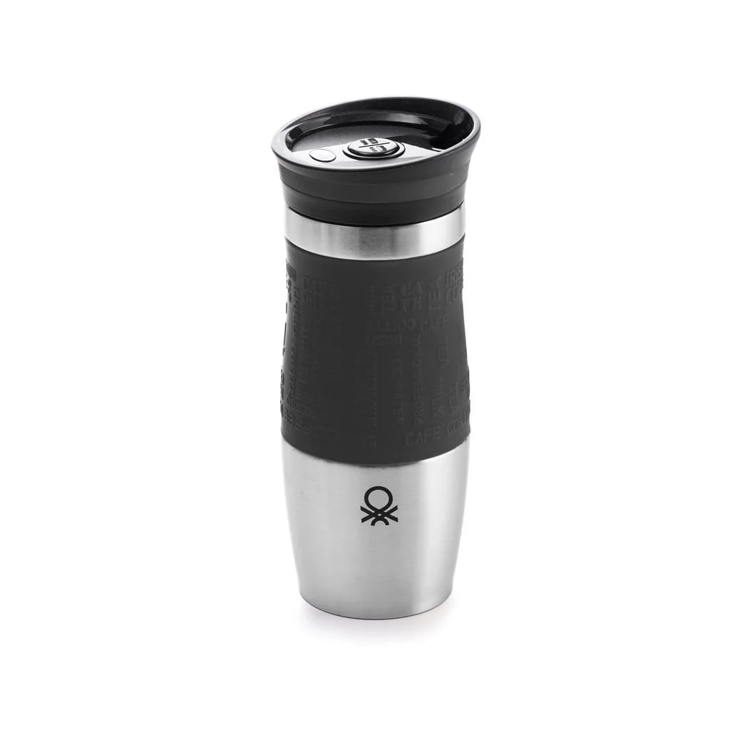 Vaso Termico Benetton 400 Ml Acero Inox Travel Mug Negro
