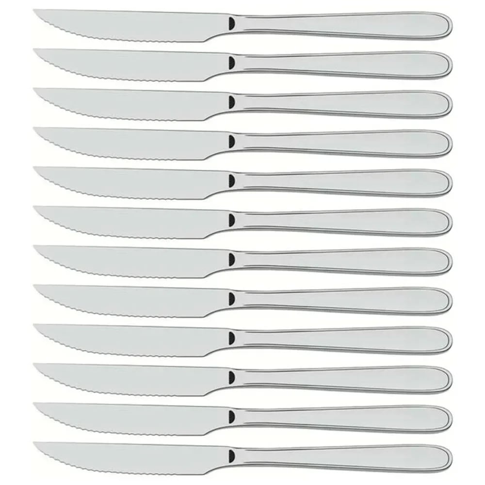 Cuchillos para asado Tramontina Maresias de acero inoxidable pack de 12 unidades