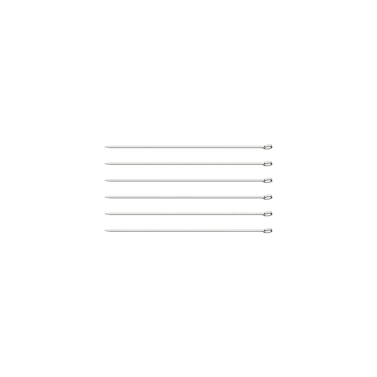Juego de pinchos para brochette de acero inoxidable 30 cm Tramontina Churrasco 6 piezas