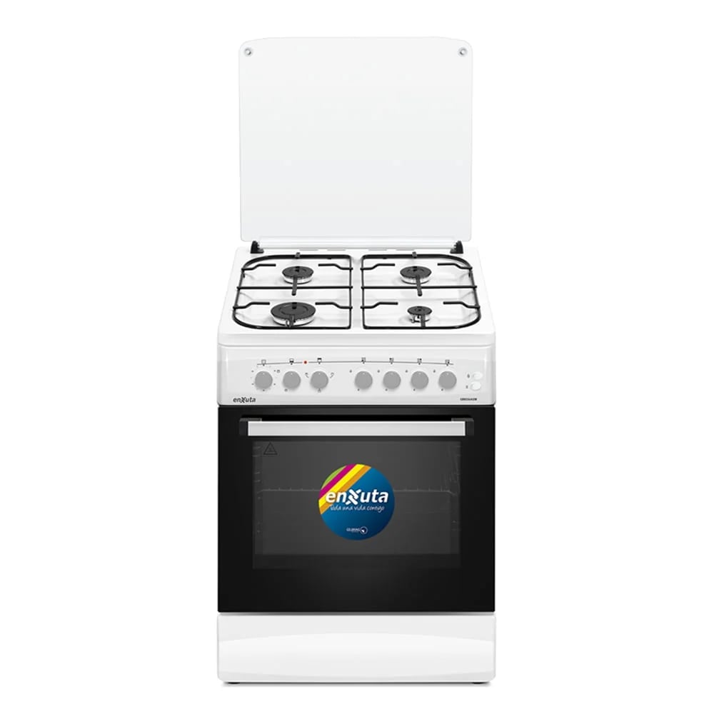 Cocina A Gas Enxuta Cenx5642w 4 Hornallas Con Grill Electric
