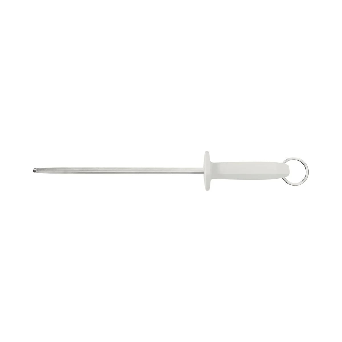 Chaira estriada Tramontina Profissional Master de acero carbono 10 pulgadas con mango blanco
