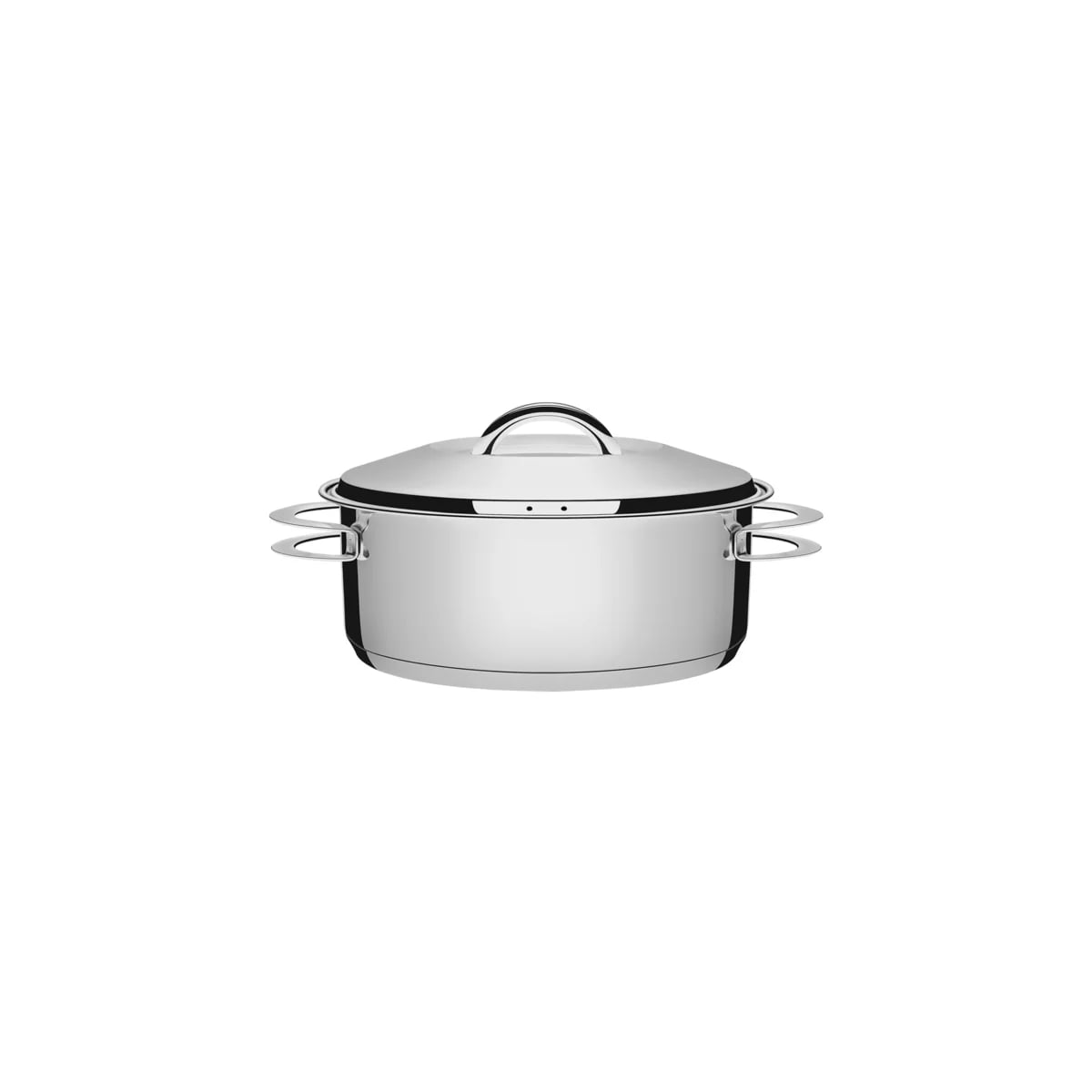 Cacerola Tramontina Solar de acero inoxidable con asas Triple Fondo 16 cm 1.4 L — Apta Inducción