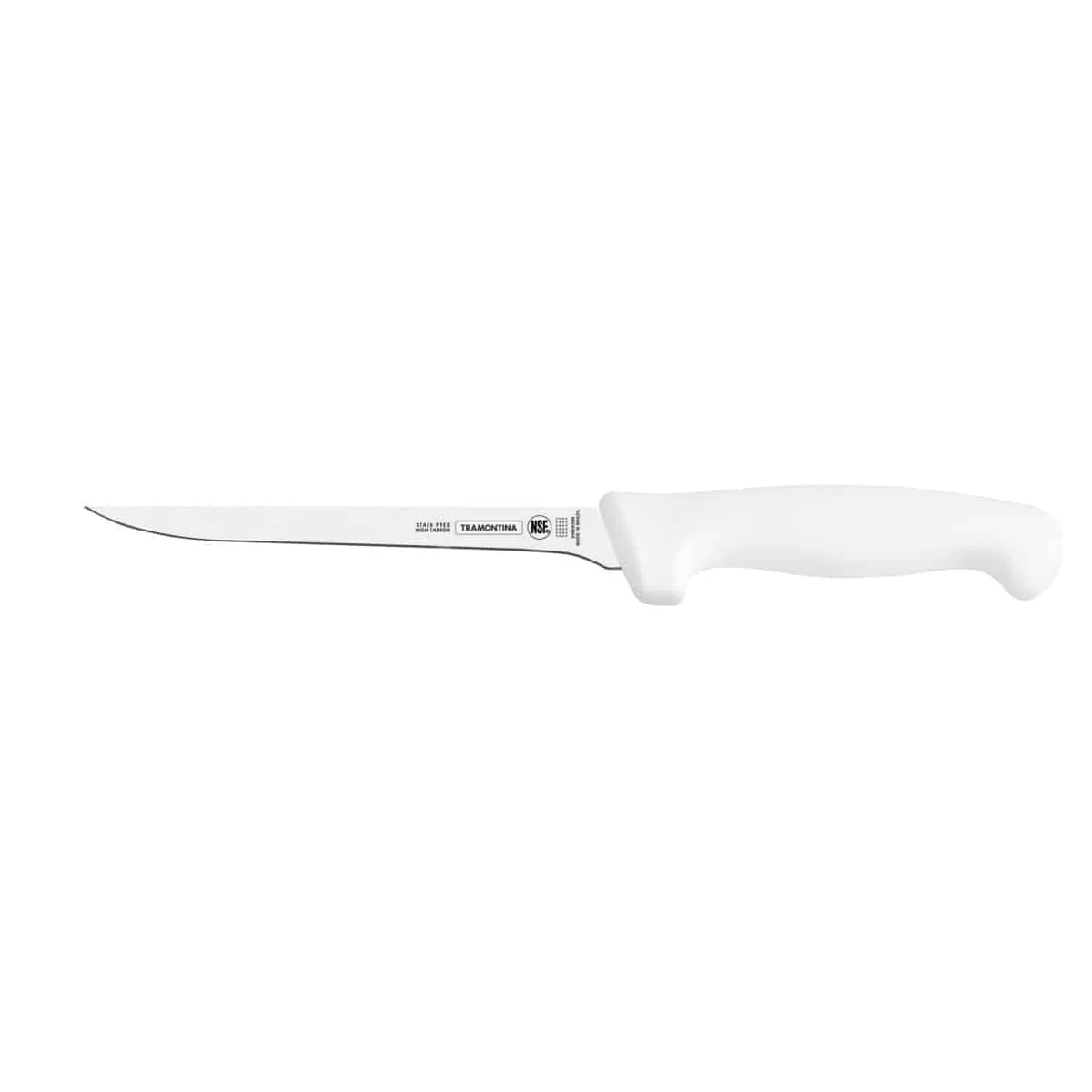 Cuchillo flexible para deshuesar Tramontina Profissional Master de acero inoxidable 6 pulgadas con mango blanco