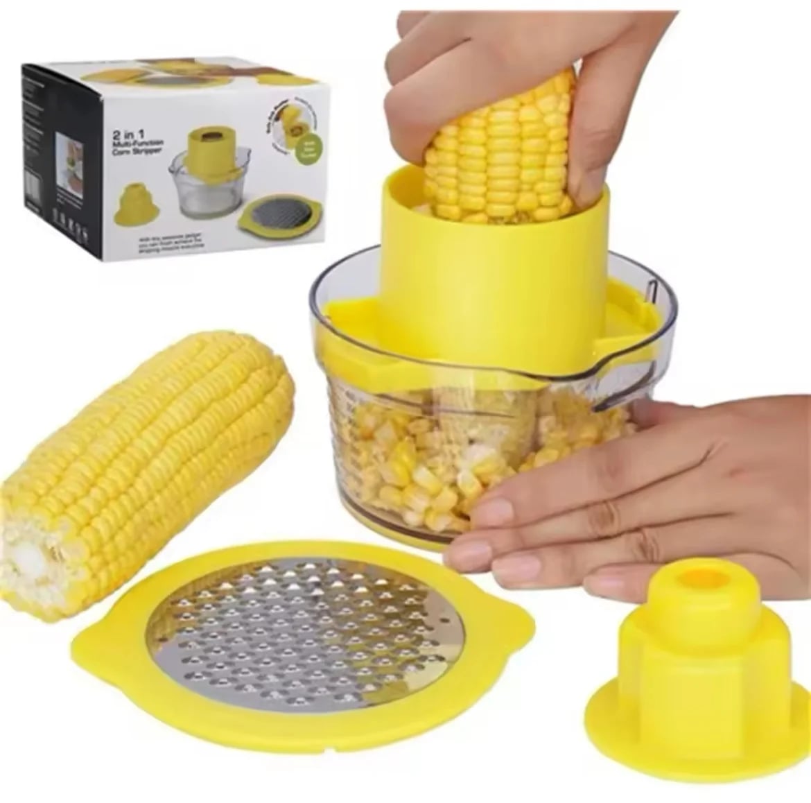 Desgranador De Choclo Manual Maiz Rallador 2 En 1