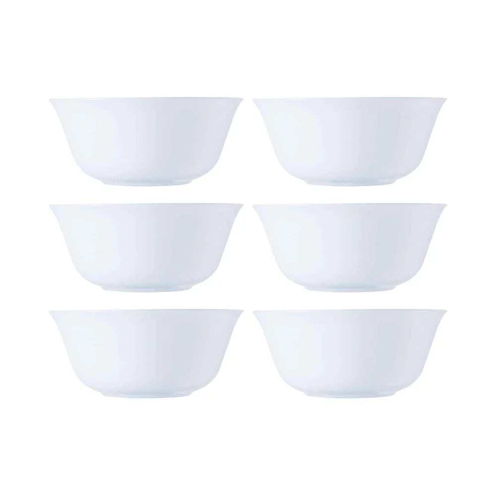 Bowl De Vidrio Blanco Luminarc Carine 330 Ml X6 Unid