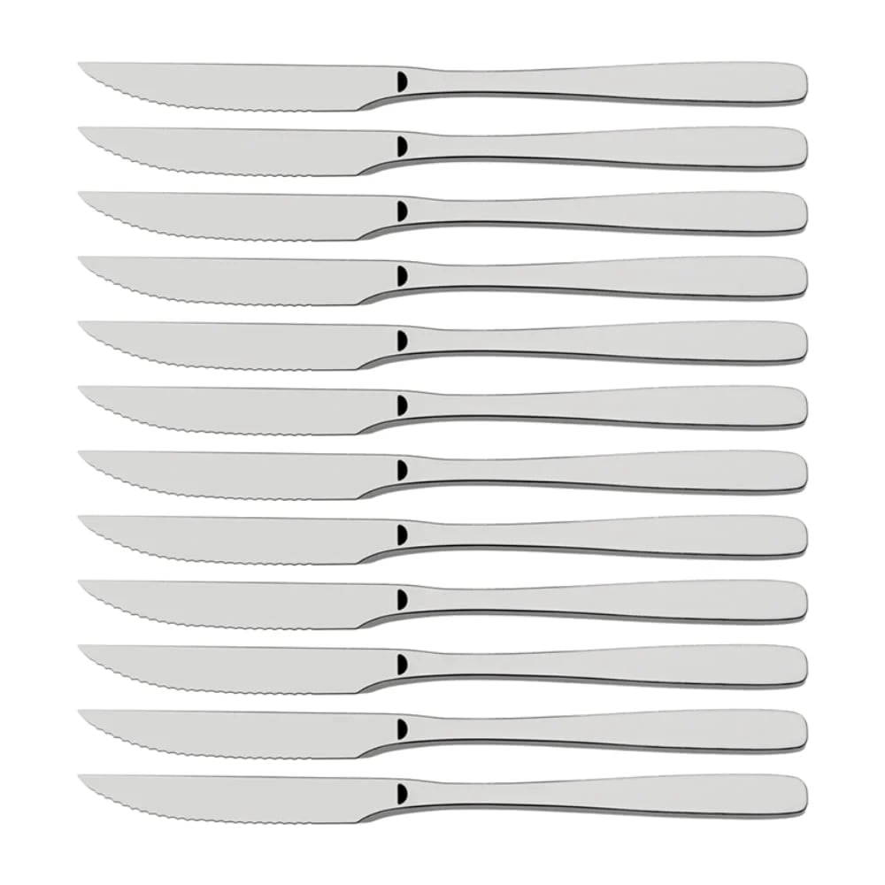 Cuchillos para asado Tramontina Cosmos de acero inoxidable pack de 12 unidades