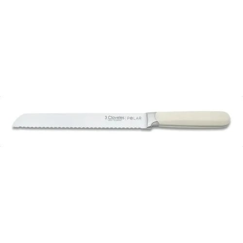 Cuchillo Panero 3 Claveles Polar 20 Cm Acero Inoxidable Mango Blanco
