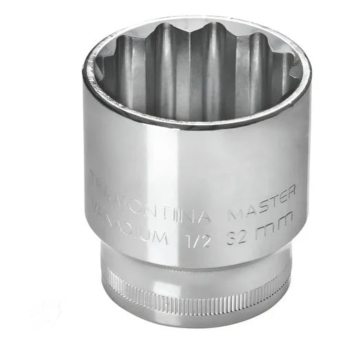 Dado estriado de acero cromo vanadio Tramontina Master 24 mm encastre 1/2 pulgada
