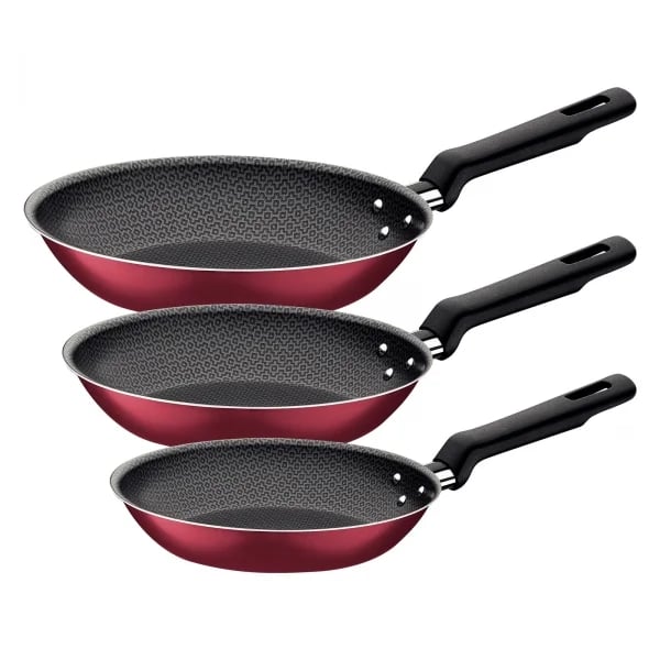 Juego de sartenes Tramontina rojo 20 24 28 cm 3 piezas