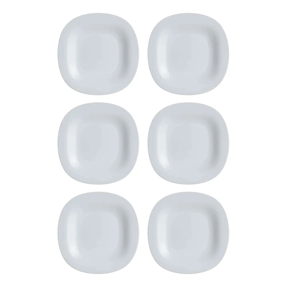 Plato Postre Vidrio Gris Luminarc 19 Cm Carine X6 Unid