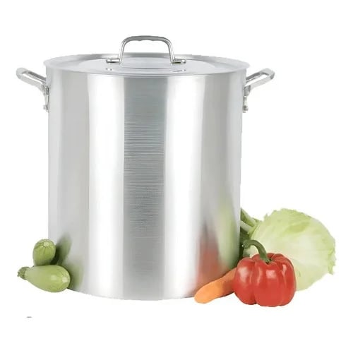 Olla Hotelera Oliveira 27 L Aluminio 34 Cm Asas Remachadas