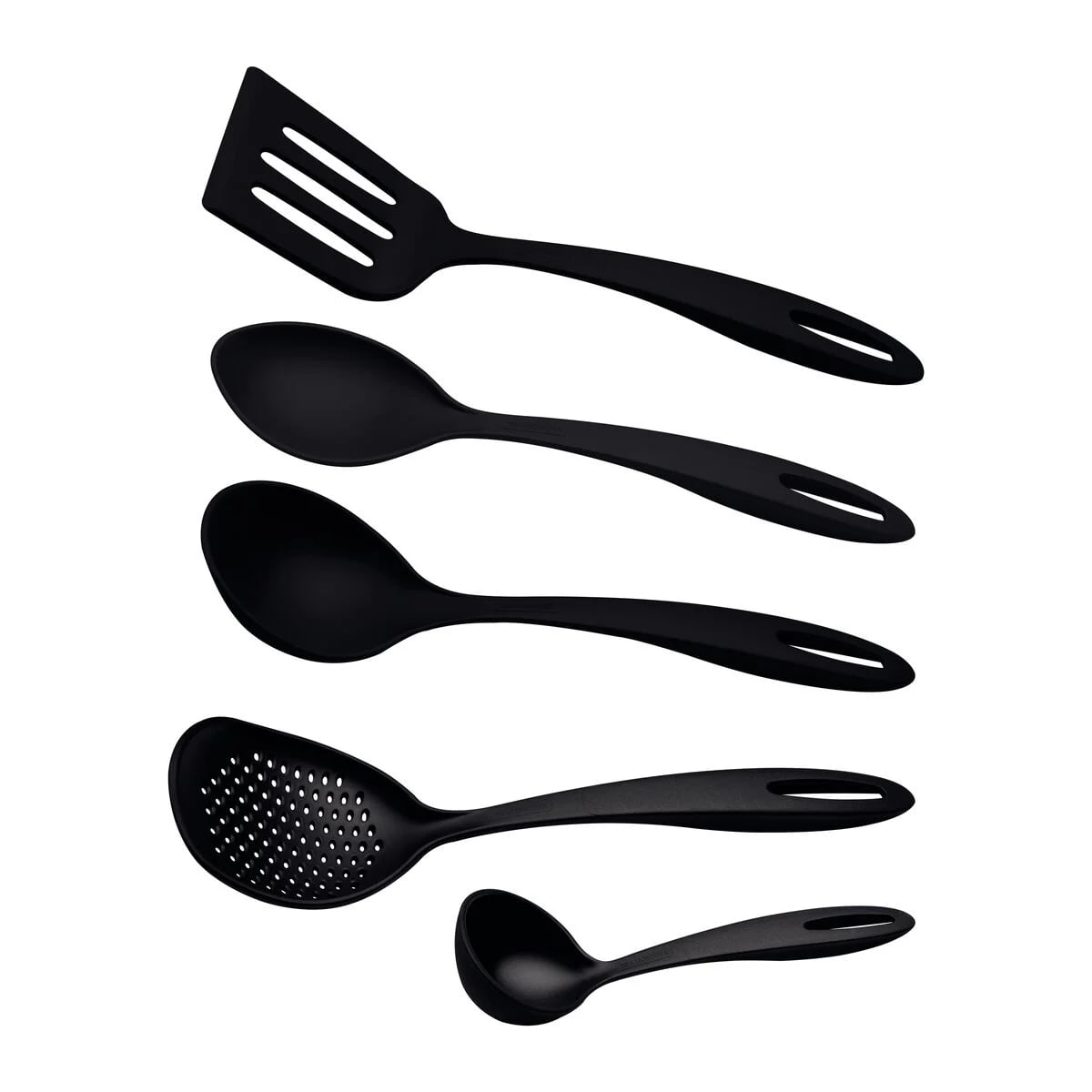 Juego de utensilios Tramontina Ability de nylon 5 piezas color negro