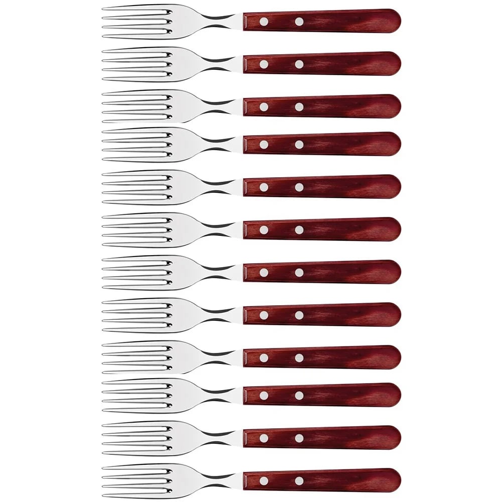 Tenedores para asado Jumbo Tramontina Polywood rojos pack de 12 unidades